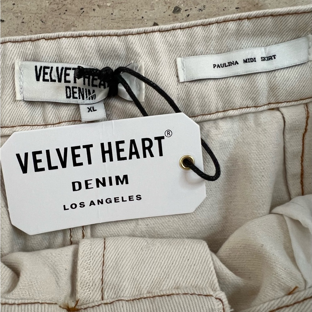 Velvet Heart Paulina Midi Denim Skirt Size XL - Picture 6 of 7